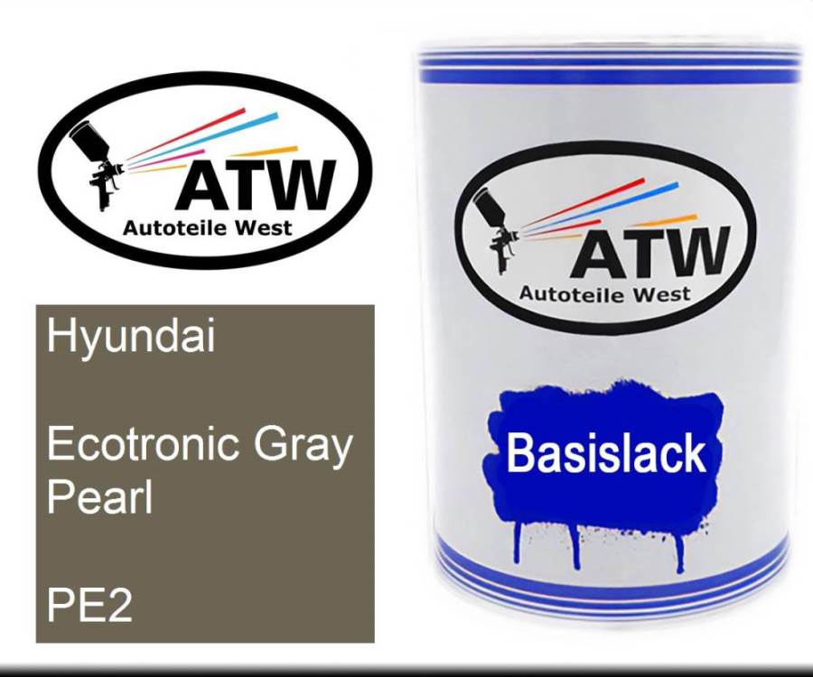 Hyundai, Ecotronic Gray Pearl, PE2: 500ml Lackdose, von ATW Autoteile West.